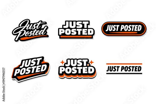 Just posted modern typography sticker design