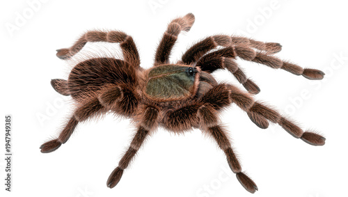 Canvastavla Isolated furry brown tarantula spider with textured body and hairy legs an exoti