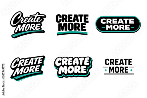 Create more encouraging and creative message. inspirational typography sticker design.