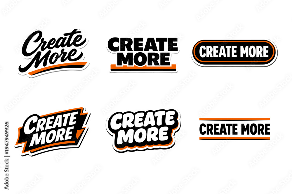 Obraz premium Create more inspiring call to take action. motivational typography sticker design