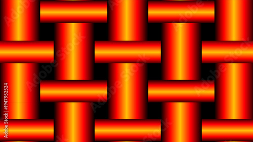 Abstract Seamless Woven Pattern with Red and Orange Gradient