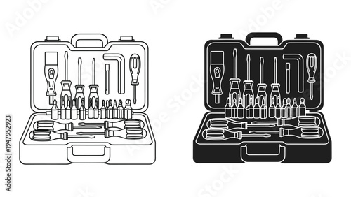 Toolbox Screwdriver Set Professional Repair Kit Icon
