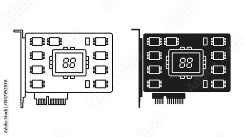 Computer Circuit Board Digital Display Technology Component
