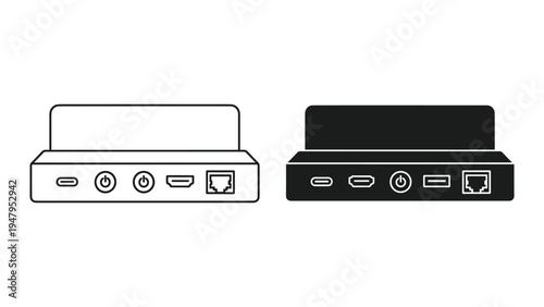 Networking Device Ports Diagram Technology Connection Gadget