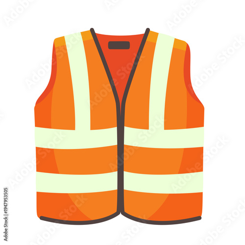 Safety First High Visibility Vest for Construction and Road Work Illustration