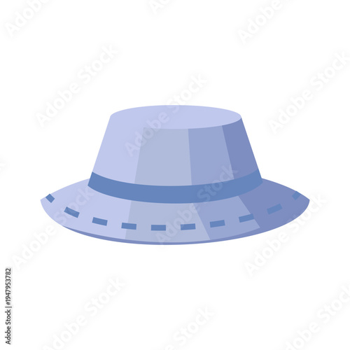 Light Blue Bucket Hat Cartoon Icon