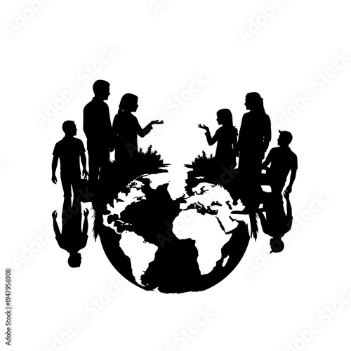 Diverse group of people standing together.