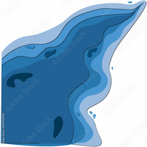 Abstract Ocean Water Vector