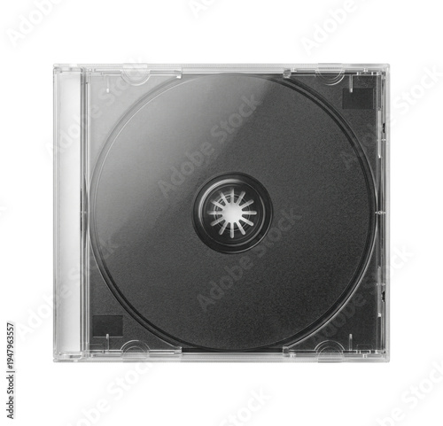 Принти на полотні Blank transparent CD jewel case top view