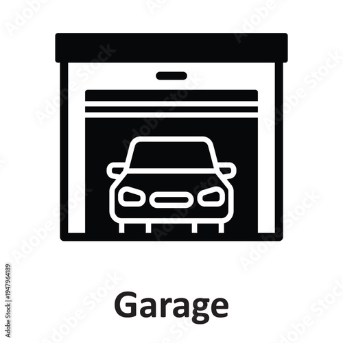 Garage Vector icon which can easily modify or edit
