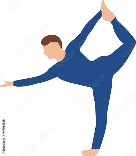 Yoga Dancer Pose (Natarajasana) Illustration