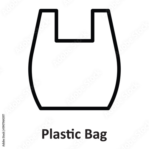 Plastic Bag Vector icon which can easily modify or edit