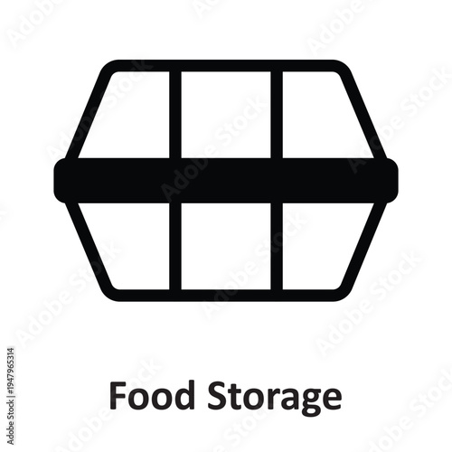Food Storage Container Vector icon which can easily modify or edit