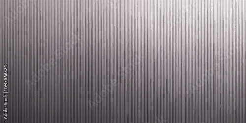 A brushed stainless steel plate texture features a shiny silver metallic surface with light grey aluminum lines and a seamless grey material pattern for a sleek industrial backdrop design