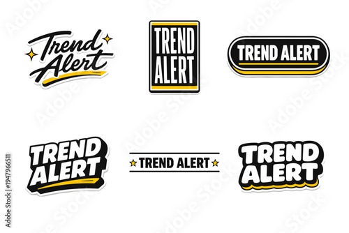 Trend alert bold typography sticker design