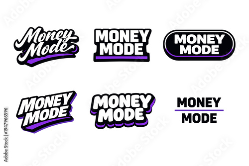 Money mode bold motivational typography sticker