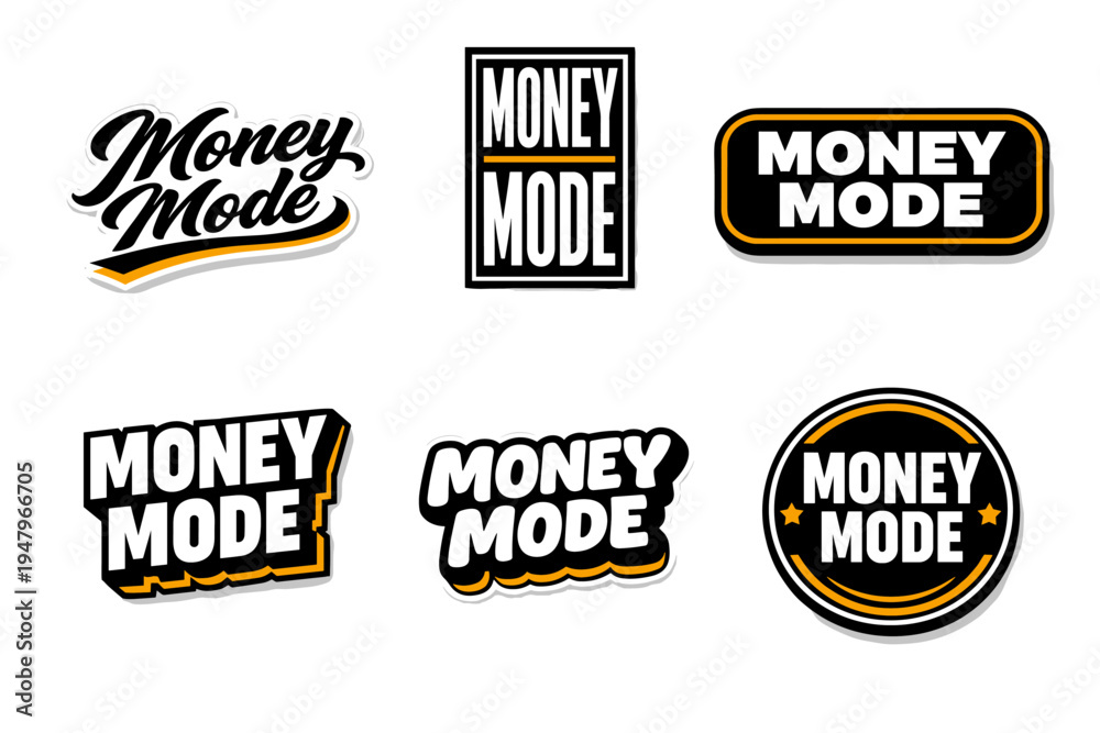 Obraz premium Money mode bold typography sticker design
