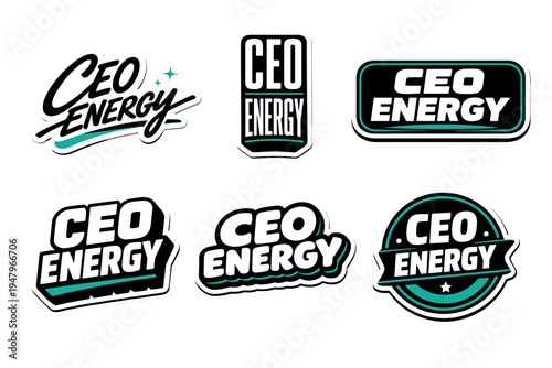 Ceo energy bold motivational typography sticker