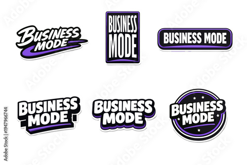 Business mode motivational typography sticker design