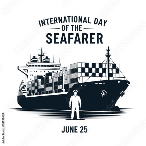 Seafarer standing on the ship deck.