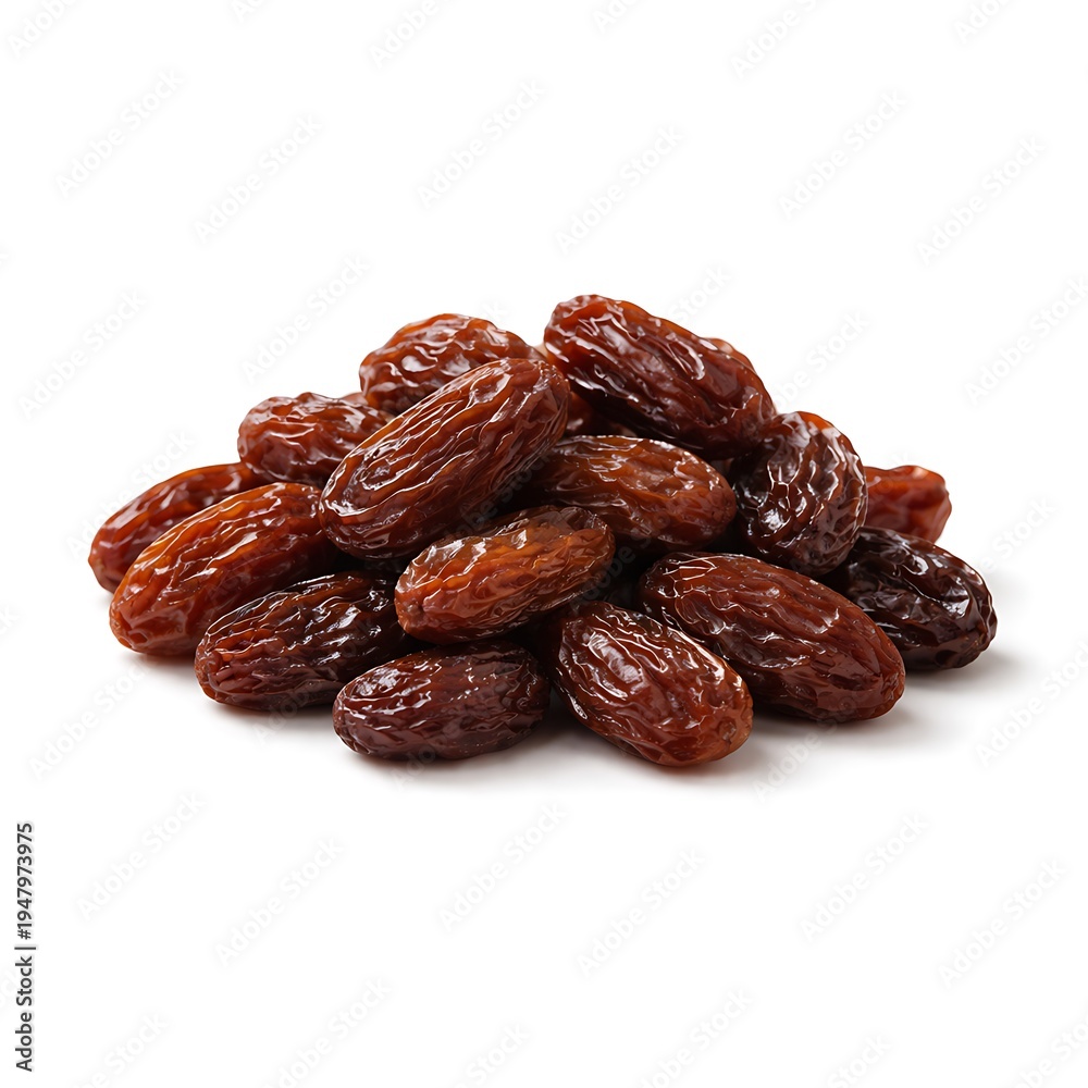 Obraz premium Premium Raisins Isolated on White Background – Natural Dried Grapes Healthy Snack Minimal Food Photography