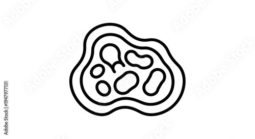 Abstract Organic Cell Structure Outline Icon
