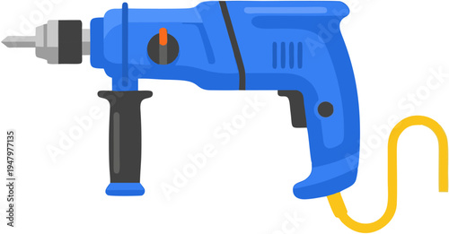 Blue Electric Drill Machine.