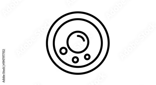 Abstract representation of a cell nucleus with organelles, scientific illustration