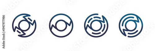 Global finance stability loop icons – Perfect for international trade reports, currency market analysis, or corporate finance dashboards.