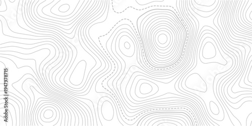 Topographic map background. Grid map.  Geographic abstract pattern. The topo contour or wallpaper. Mountain trail terrain or path. Vector illustration.