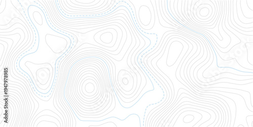 Topographic map background. Grid map.  Geographic abstract pattern. The topo contour or wallpaper. Mountain trail terrain or path. Vector illustration.