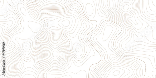 Topographic map background. Grid map.  Geographic abstract pattern. The topo contour or wallpaper. Mountain trail terrain or path. Vector illustration.