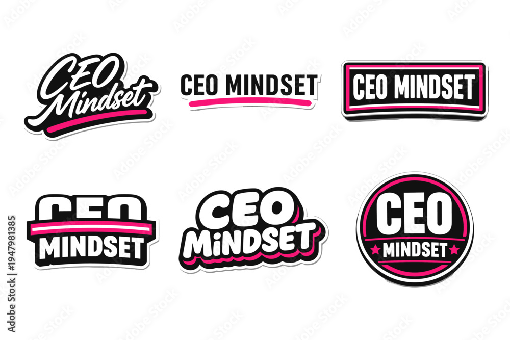 Obraz premium Ceo mindset bold typography sticker design