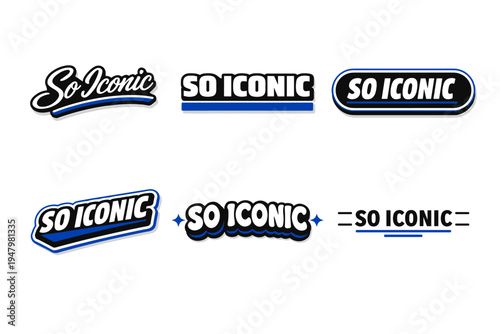 So iconic bold typography design sticker