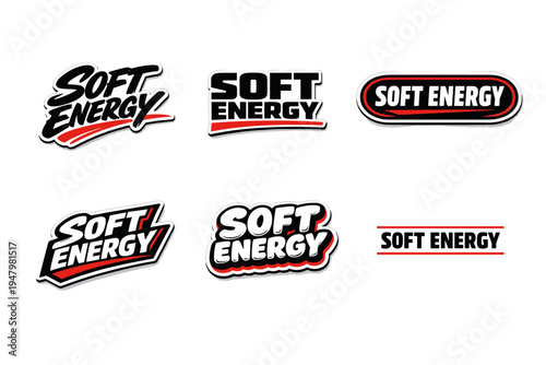 Soft energy dynamic typography sticker design