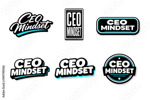 Ceo mindset motivational typography sticker