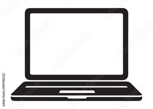 laptop logo silhouette vector, notebook laptop silhouette vector illustration, laptop computer silhouette  logo, digital technology laptop device logo silhouette design on white background 