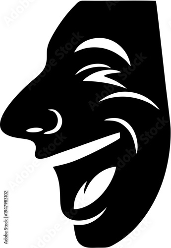 Theater Mask Comedy Tragedy Symbol.