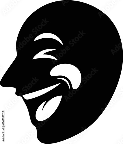 Theater Mask Comedy Tragedy Face.