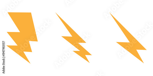 Lightning icon set. electric icon vector. power icon. energy sign