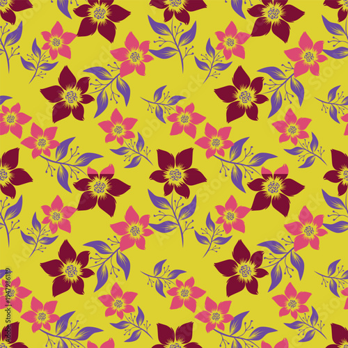 Sweet flower watercolor seamless pattern.soft pastel colors water color seamless pattern for beauty products or other.
