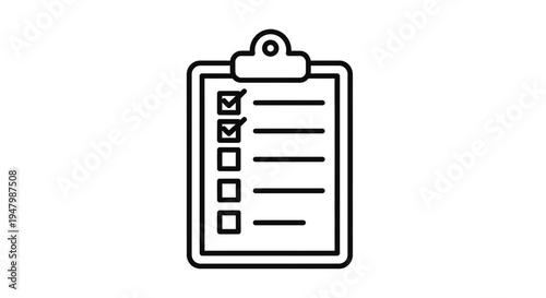 Checklist Clipboard with Ticked Items, To-Do List, Task Management, Survey, Exam, Success