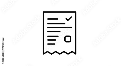 Checklist Icon, To Do List, Task Completion, Receipt, Document, Paper, Approval, Tick Mark