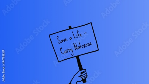 Photos Public health awareness image encouraging people to carry naloxone to help prevent deaths from opioid overdose