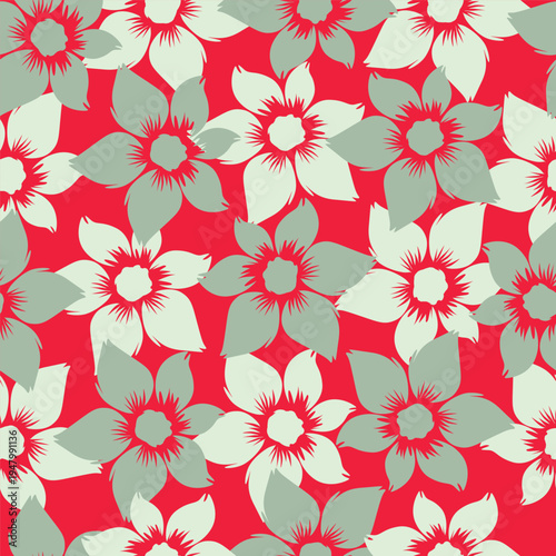 small flower seamless pattern on pink background