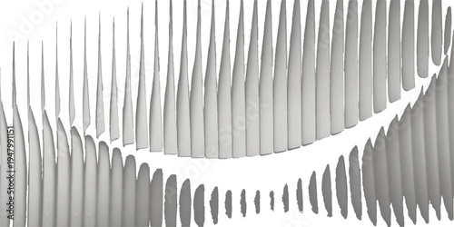 Abstract black and white striped background featuring a macro close-up of old silver metal typewriter hardware and steel pipe equipment isolated for an industrial pattern