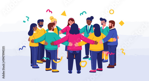 Diverse Corporate Team Fostering Inclusion and Collaborative Synergy for Modern Global Workforce Solutions