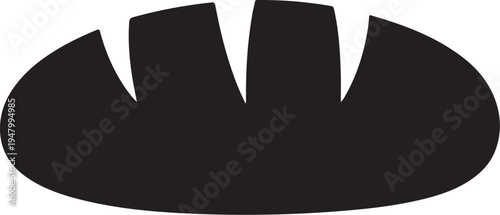 Black vector bread icon