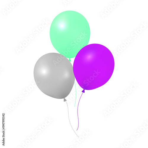 Photos Colorful Balloon Cluster Illustration
