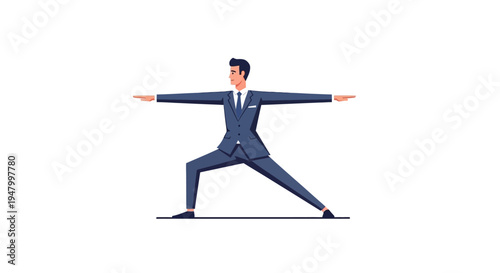 Executive practicing work-life balance and mental resilience through corporate wellness in a high-pressure business environment